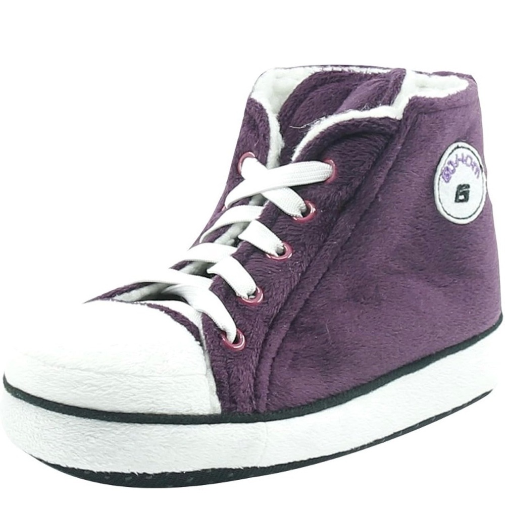 Gohom Purple Fuzzy Slipper Boots - Picture 2 of 6